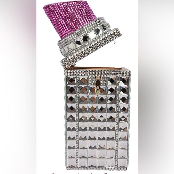 SUPER CUTE Pink Lipstick Purse with Detachable Strap - Picture 5 of 10